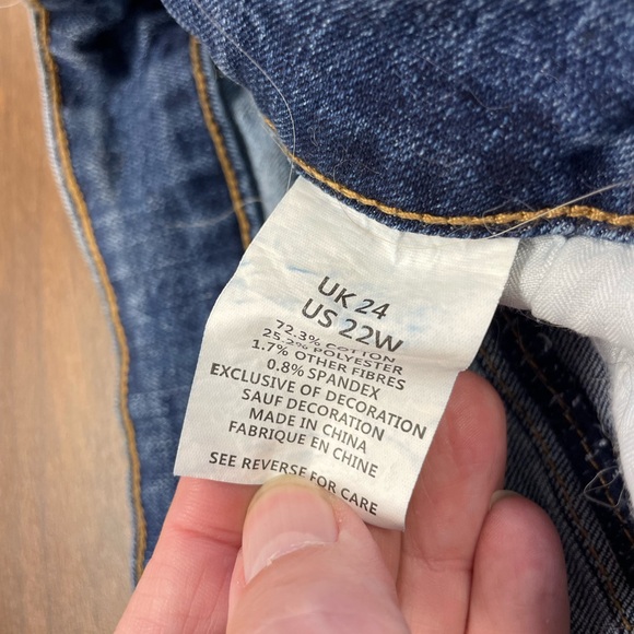 Ms. She Jean shorts with paint splattered designs. Size 22 - Picture 3 of 4